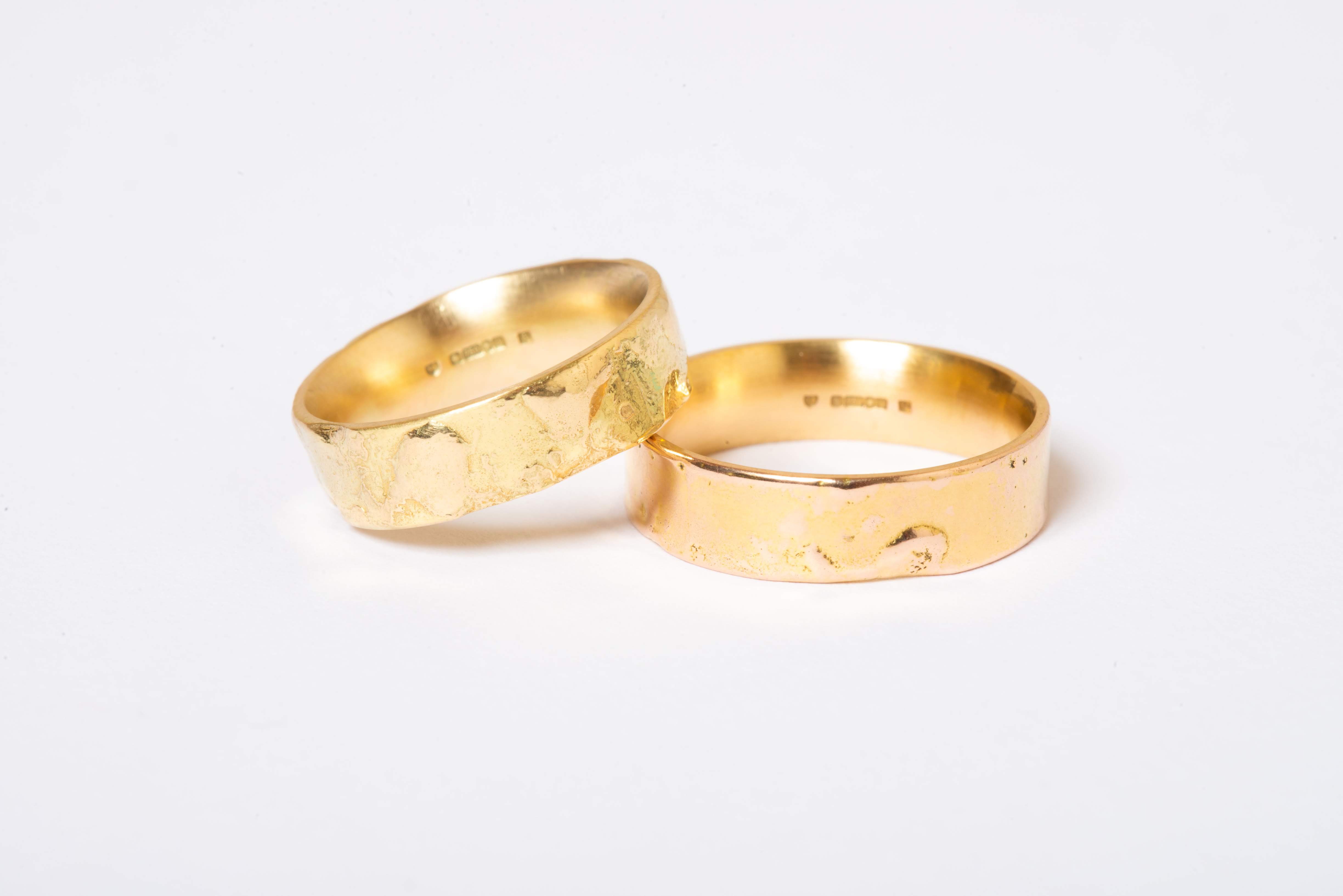 Fairtrade gold reticulated rings
